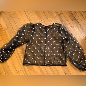 Sheer Embroidered Top
